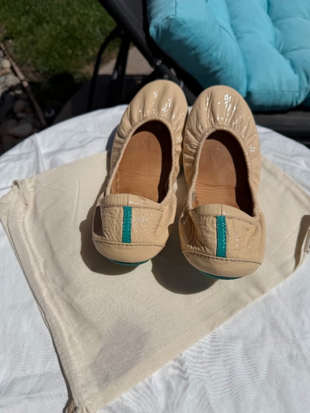 Tieks -  Biscotti - Cream Patent - Size 8